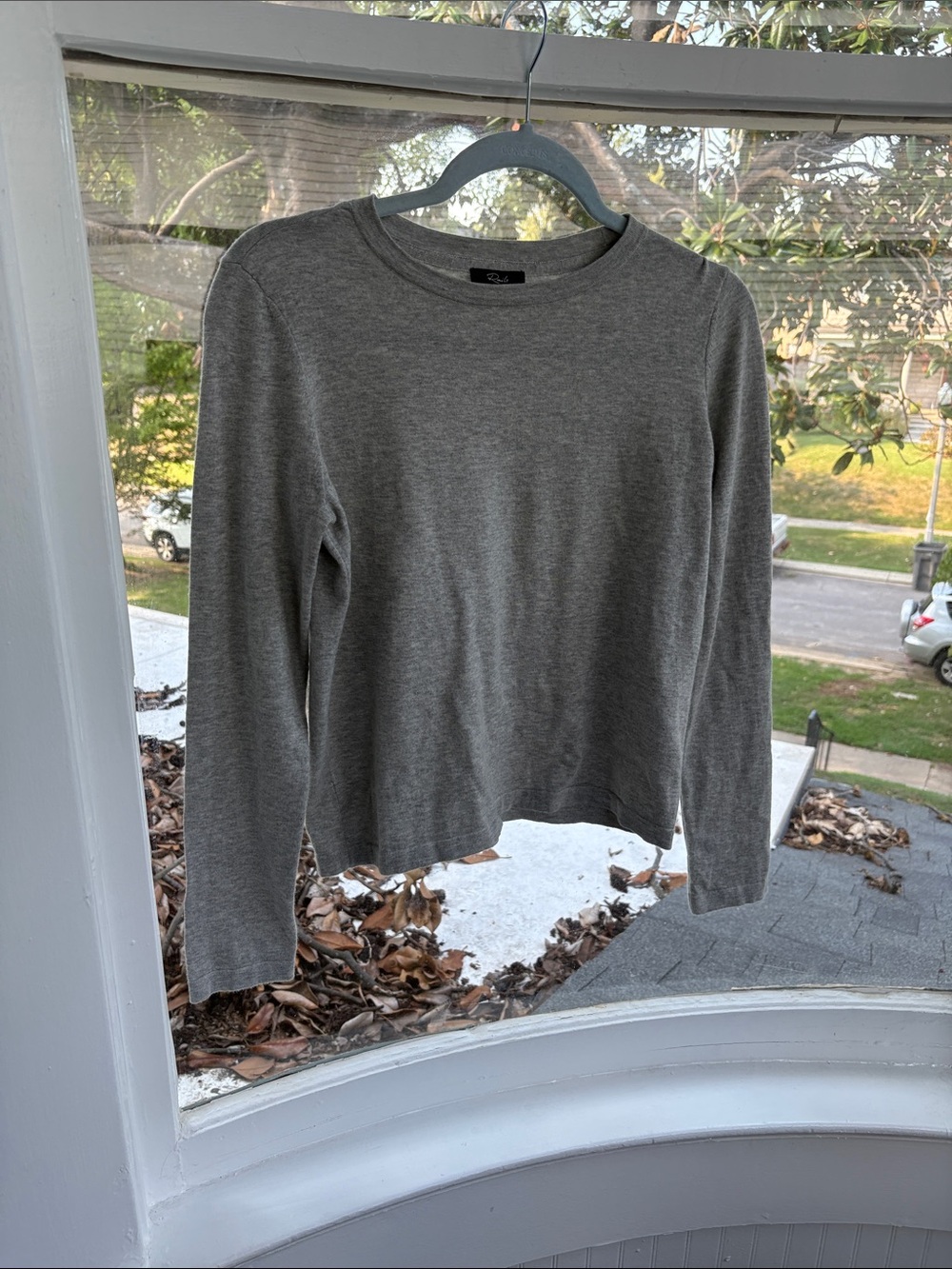 Rails Gray Crewneck Sweater - Neutral Long Sleeve